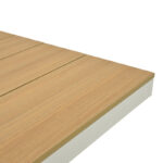 Thorio table plywood in natural -aluminum in white shade 160x90x75cm - Image 5