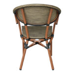 Armchair Isaia walnut aluminum-textilene gold 57x57x83cm - Слика 5