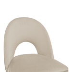 Medium height bar stool Casenio beige velvet-black leg with gold metal 48x50x107cm - Image 6