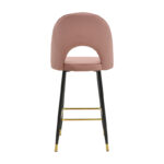 Medium height bar stool Casenio rotten apple velvet-black leg with gold metal 48x50x107cm - Image 5