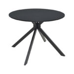 Table Xuson black mdf-black metal legs D80x75cm - Image 2