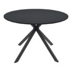 Table Xuson black mdf and metal legs D120x75cm - Image 2