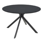 Table Xuson black mdf and metal legs D120x75cm