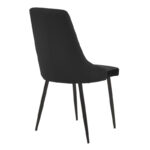 Chair Azori black velvet-black metal leg 49x55x85cm - Слика 2