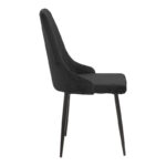Chair Azori black velvet-black metal leg 49x55x85cm - Слика 3