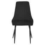 Chair Azori black velvet-black metal leg 49x55x85cm - Слика 4