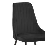 Chair Azori black velvet-black metal leg 49x55x85cm - Слика 6