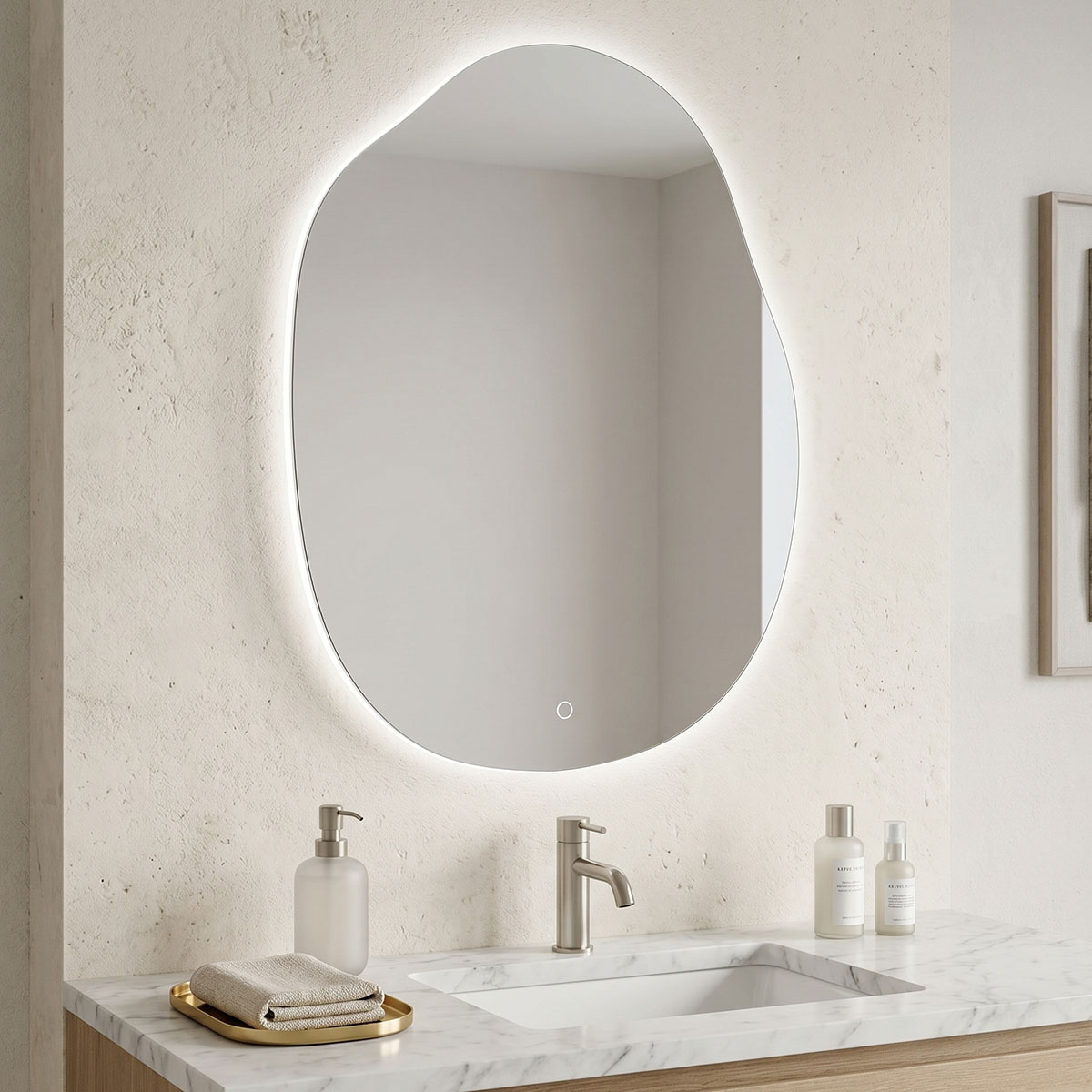 298-000058 Mirila led mirror 60x2.5x80cm - Image 1