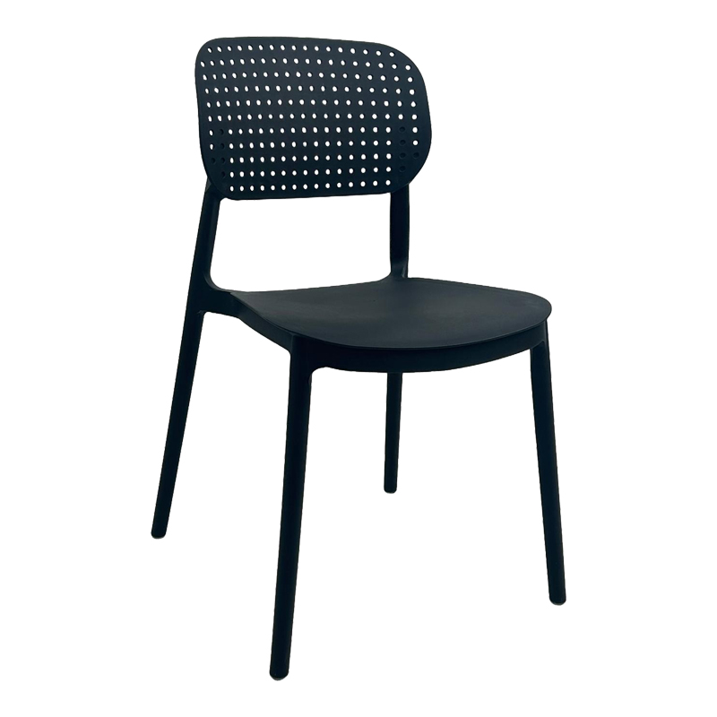 326-000072 Stackable Regande pp chair black 42x49.5x82cm - Слика 1