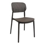 Stackable Regande pp chair brown 42x49.5x82cm