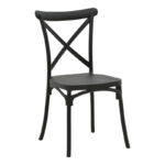 Stackable Crossie pp chair black 43x53x88cm