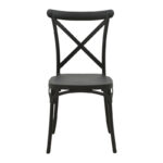 Stackable Crossie pp chair black 43x53x88cm - Слика 4