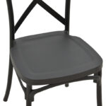 Stackable Crossie pp chair black 43x53x88cm - Слика 5