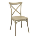 Stackable Crossie pp chair cappuccino 43x53x88cm