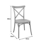 Stackable Crossie pp chair dark green 43x53x88cm - Слика 5