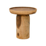 Side table Tobola suar wood in natural color D50x55cm - Image 2