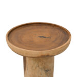 Side table Tobola suar wood in natural color D50x55cm - Image 3