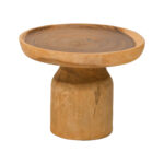 Coffee table Tobola suar wood in natural color D60x45cm - Image 2