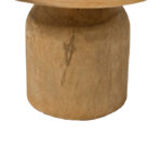 Coffee table Tobola suar wood in natural color D60x45cm - Image 5