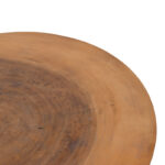 Coffee table Nepal suar wood in natural color D80x45cm - Image 3