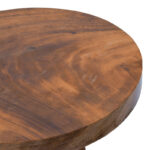Coffee table Nepal walnut suar wood D80x45cm - Image 3