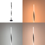Floor light Jounko led metal in black color D20x130cm - Image 2