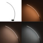 Floor light Archer led metal in black color 70x28x165cm - Image 2