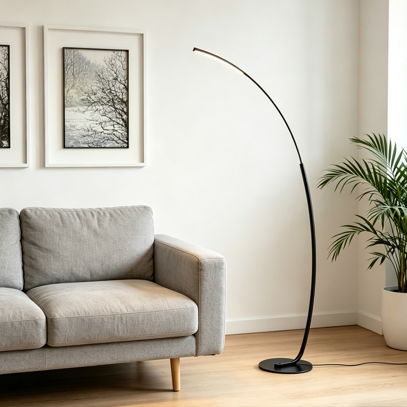 342-000144 Floor light Archer led metal in black color 70x28x165cm - Image 1