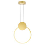 Ceiling light Ganden led metal in gold color D26.5x20cm - Image 2