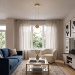 Ceiling light Ganden led metal in gold color D26.5x20cm