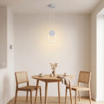Ceiling light Ganden led metal in white color D26.5x20cm