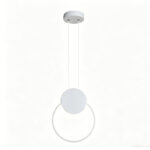 Ceiling light Ganden led metal in white color D26.5x20cm - Image 3