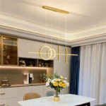 Ceiling lamp Neron led gold metal 100x25x26cm