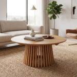 Kenda I mindi coffee table, natural wood, D100x45cm