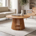 Kenda I mindi coffee table, natural wood, D80x45cm