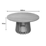 Kenda I mindi coffee table, natural wood, D80x45cm - Image 5