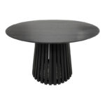 Kenda I mindi wood table black D120x75cm - Image 2