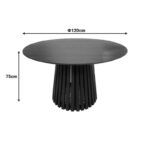 Kenda I mindi wood table black D120x75cm - Image 5
