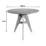 Cadrada table teak wood in natural shade D80x76cm - Image 5