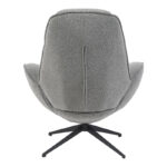 Armchair rotating Flago boucle fabric anthracite 85x88x103.5cm - Слика 5