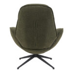 Armchair rotating Flago boucle fabric olive green 85x88x103.5cm - Image 5