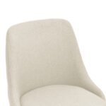 Zedna chair beige fabric with black metal legs 51x58x84cm - Image 6