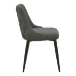 Zedna chair anthracite fabric with black metal legs 51x58x84cm - Слика 3