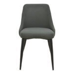 Zedna chair anthracite fabric with black metal legs 51x58x84cm - Слика 4