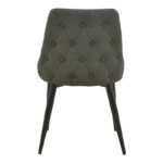 Zedna chair anthracite fabric with black metal legs 51x58x84cm - Слика 5
