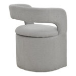 Cocon armchair grey beige fabric 58x58x80cm - Image 2