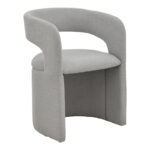 Cocon armchair grey beige fabric 58x58x80cm
