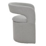 Cocon armchair grey beige fabric 58x58x80cm - Image 3
