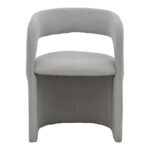 Cocon armchair grey beige fabric 58x58x80cm - Image 4