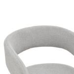 Cocon armchair grey beige fabric 58x58x80cm - Image 6